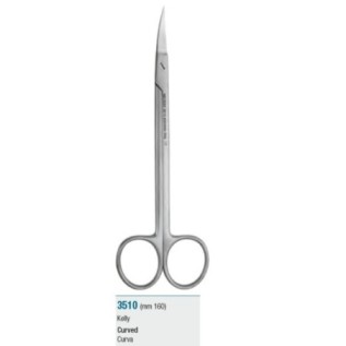 Surgical scissors, curved "Kelly" - 160 mm
