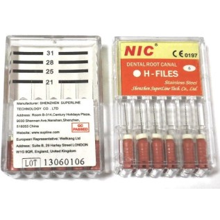 H - files st. steel 021mm * 006(Pink) - pack of 6 pcs.
