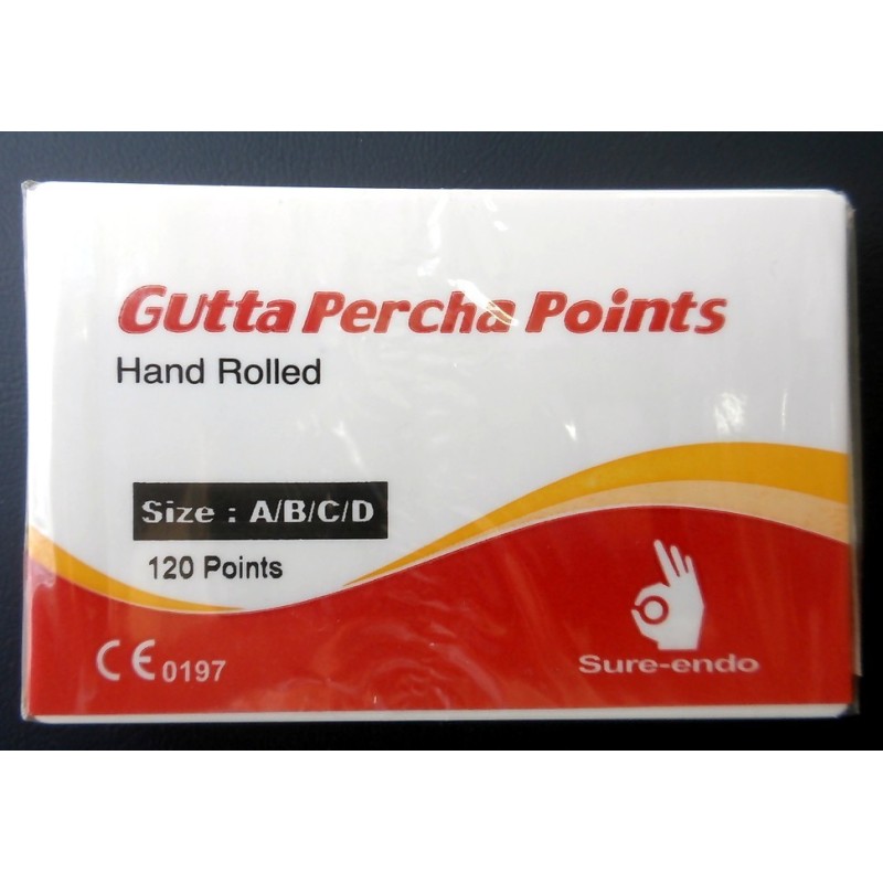 Gutta Percha Accessory points* type (A,B,C,D) - box of 120 pcs.