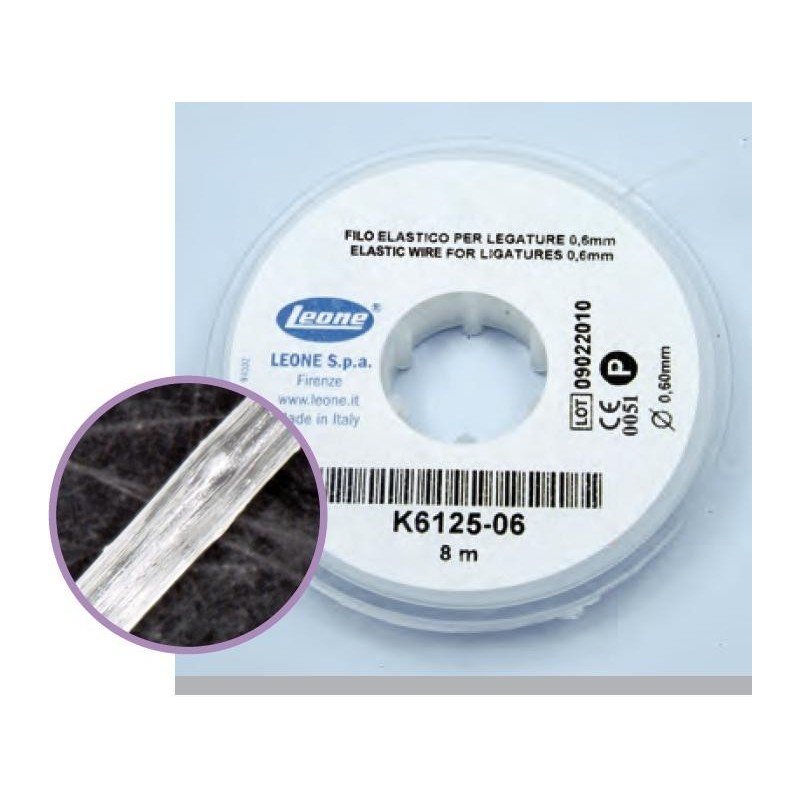 Elastic wire for ligatures and traction - reel 8 m