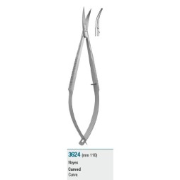 Scissors microsurgical "Noyes", spring action, curved - 110 mm