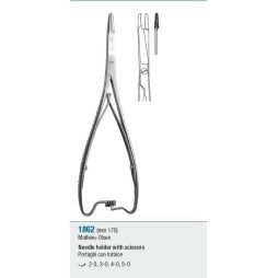 Needle holder with scissors "Mathieu-Olsen" - 170 mm
