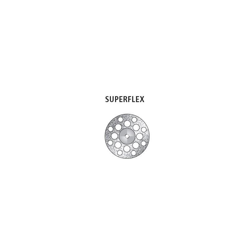Diamond perforated disc "Superflex" - double coating, fine/red (ø 22 mm)