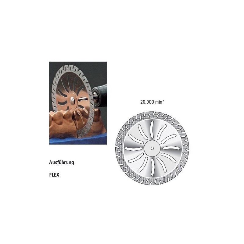 Diamond disc for plaster "Flex" - double coating, blue - (ø 45 mm)