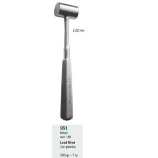Implantology malleus, lead filled "Partsch" - ø 22 mm / 170 g