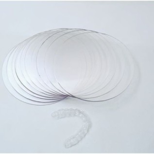 Biocompatible thermoforming plates (round ø 125 mm) - 1 pc.