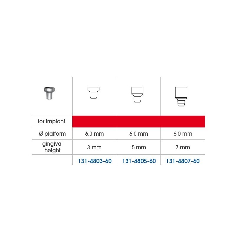 Large healing cap for implant D4,8 mm (Leone) Large healing cap for implant D4,8 mm (Leone)