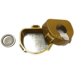 Brass dental lab flask with groove