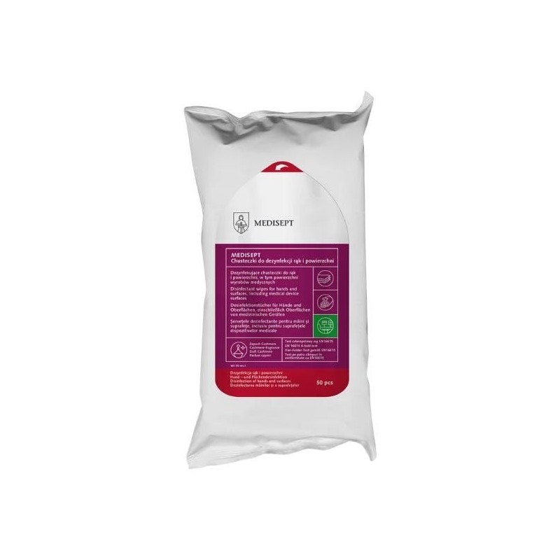 Medisept Wipes disifentant for hands and surfaces - 50 pcs. Medisept Wipes disifentant for hands and surfaces - 50 pcs.