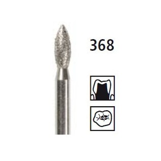 Diamond bur pointed egg - 368, turbine FG