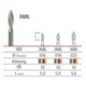 Diamond bur long egg - 368L, turbine FG