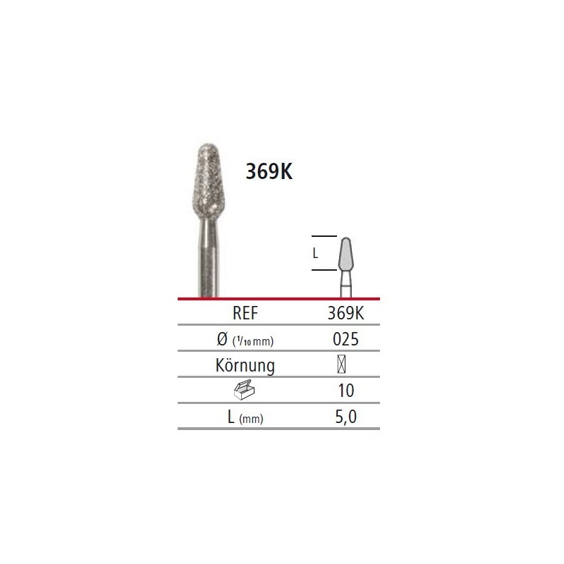 Диамантен борер - крушовиден 369 K, турбинен