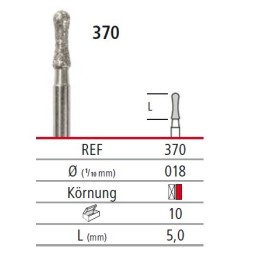 Diamond bur - concave 370, turbine FG