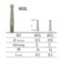 Diamond bur - ball with long addition 802L, turbine FG