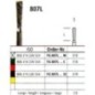 Diamond bur - long inverted cone 807L, turbine FG