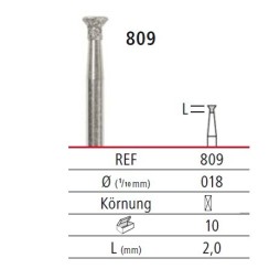 Diamond bur - inverted cone, addition 809, turbine FG
