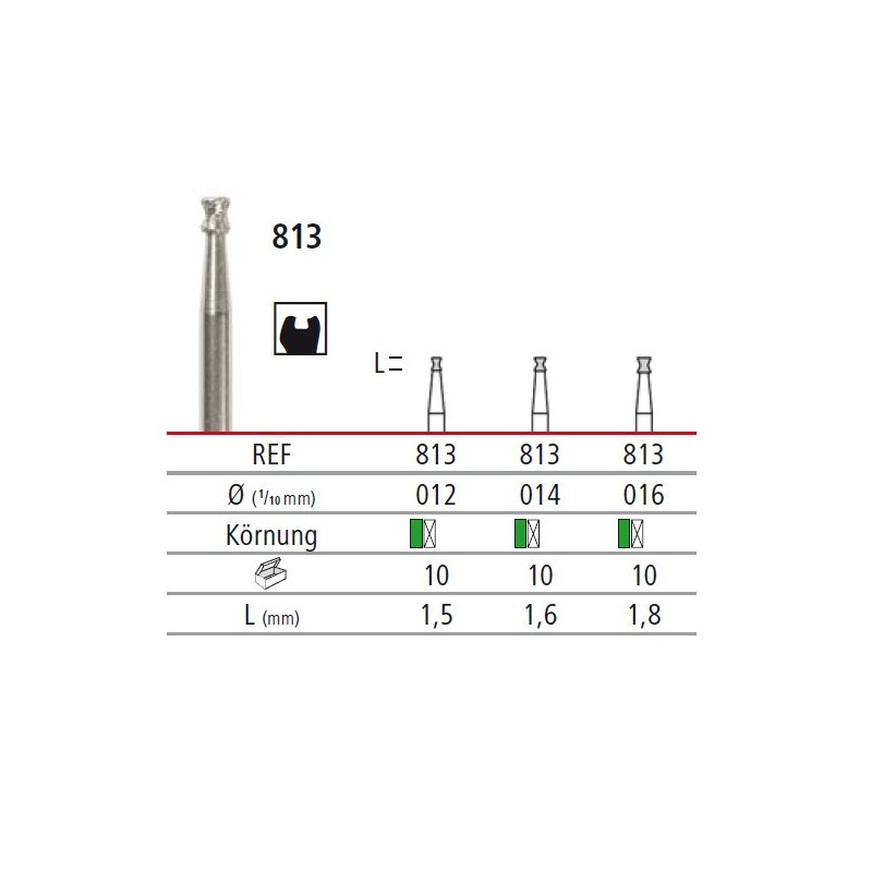 Diamond bur - DIABOLO 813, turbine FG