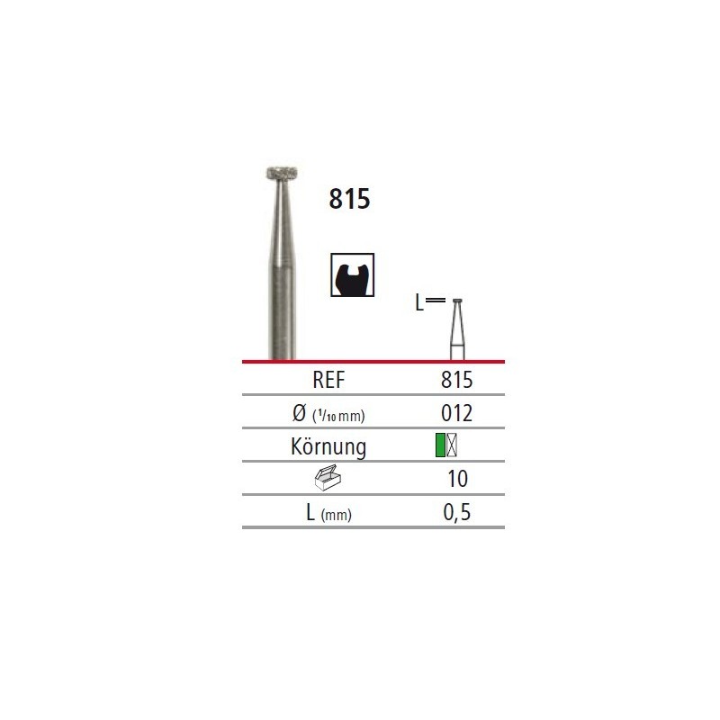 Diamond bur - disk 815, turbine FG