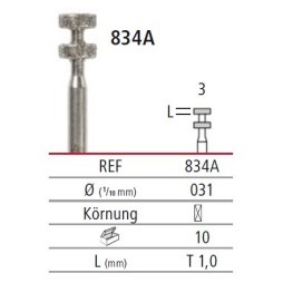 Diamond bur - depth marker 834A, turbine FG