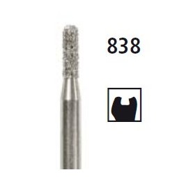 Diamond bur - rounded cylinder 838, turbine FG
