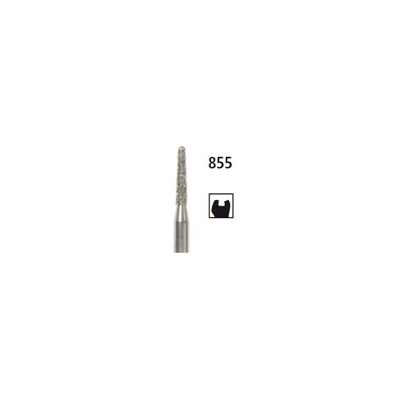 Diamond bur - cone round end 855, turbine FG