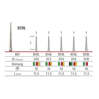 Диамантен борер - игловиден 859L, турбинен