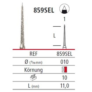 Diamond bur - cone safety apex 859SEL, turbine FG