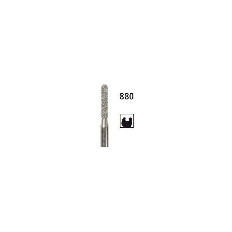 Diamond bur - cylinder round end 880, turbine FG