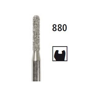 Diamond bur - cylinder round end 880, turbine FG