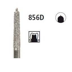 Diamond bur - cone with guide pin 856D, turbine FG