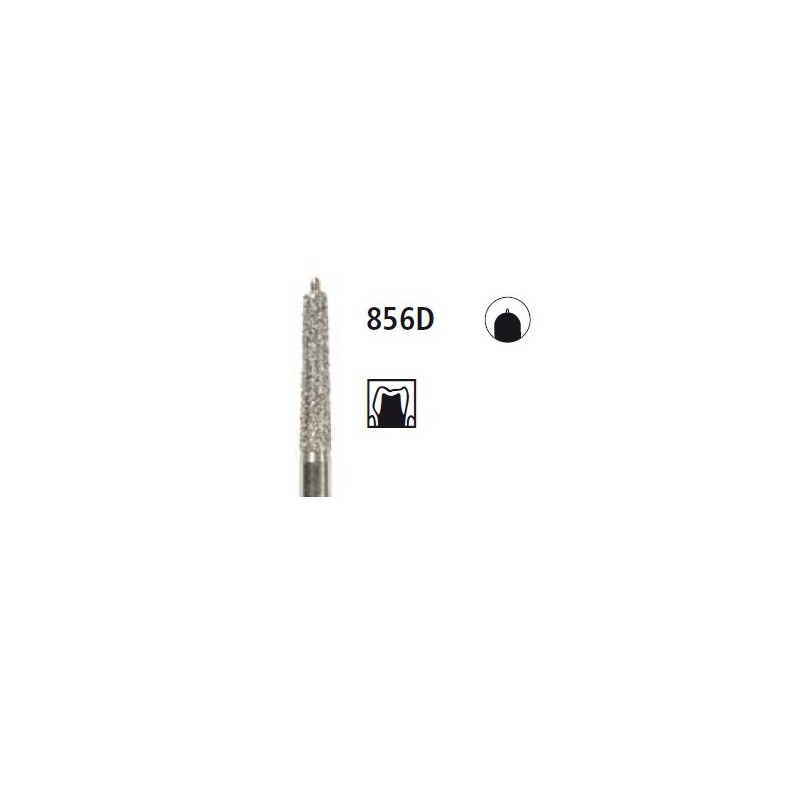 Diamond bur - cone with guide pin 856D, turbine FG