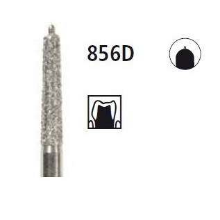 Diamond bur - cone with guide pin 856D, turbine FG
