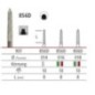 Diamond bur - cone with guide pin 856D, turbine FG
