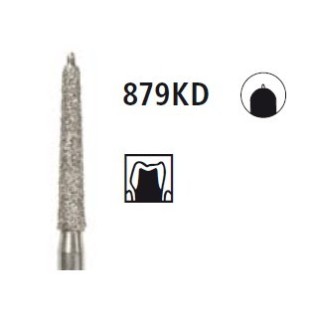 Diamond bur - cone with guide pin 879KD, turbinbe FG