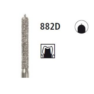Diamond bur - cylinder with guide pin 882D, turbine FG