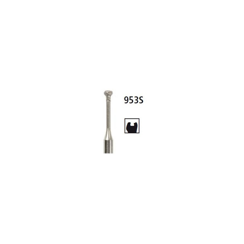 Diamond bur for micropreparation - lens 953S, turbine FG