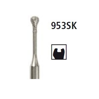 Diamond bur for micropreparation - pear 953SK, turbine FG