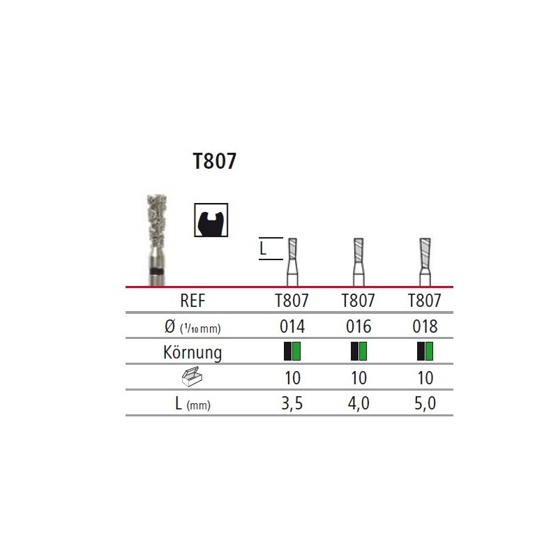 Diamond bur - inverted cone Turbo T807, turbine FG Diamond bur - inverted cone Turbo T807, turbine FG