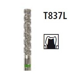 Diamond bur long cylinder - Turbo T837L, turbine FG.