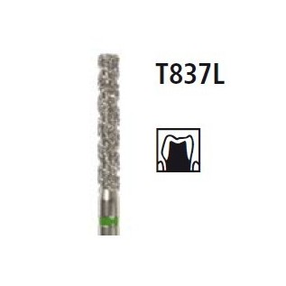 Diamond bur long cylinder - Turbo T837L, turbine FG