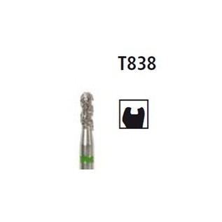 Diamond bur - short cylinder TURBO T838, turbine FG