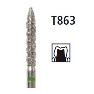 Diamond bur - flame TURBO T863, turbine FG