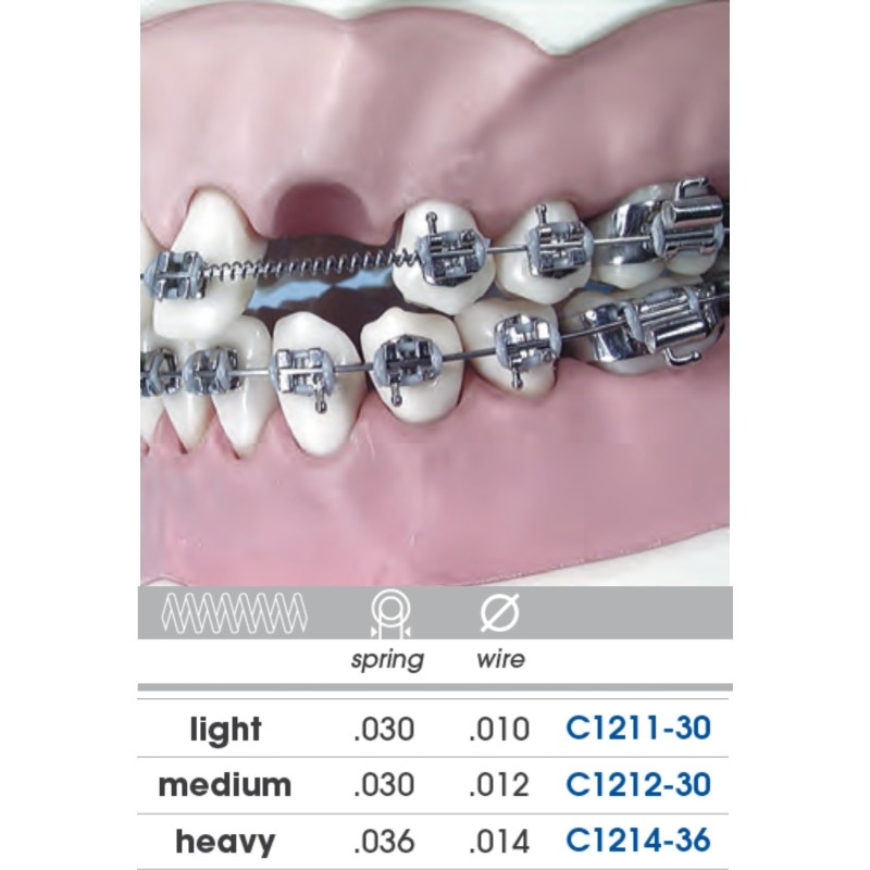 NiTi memoria open coil spring