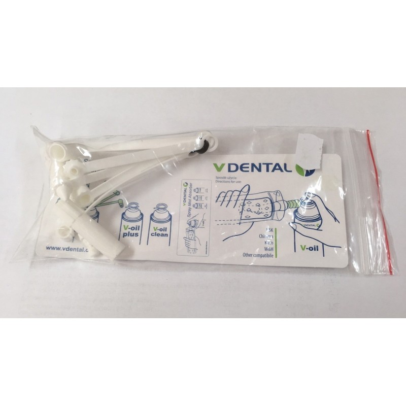 Spray connectors for handpieces lubrication, plastic - kit 6 pcs. Spray connectors for handpieces lubrication, plastic - kit 6 pcs.