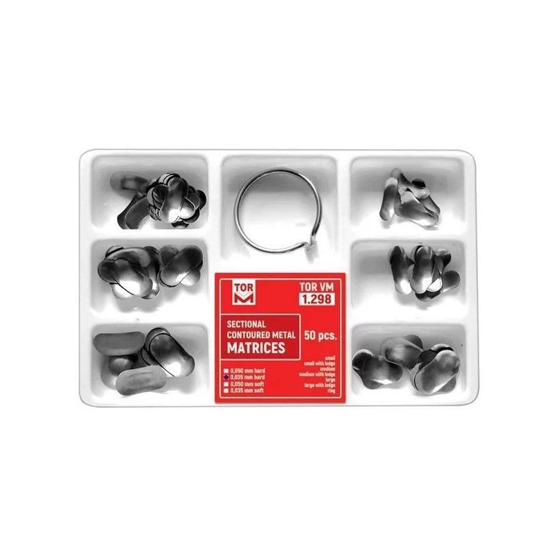 Set matrices contoured, sectional with ring - 50 pcs.