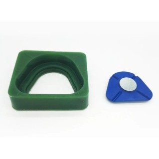 Dental lab silicone mould base with magnet plate