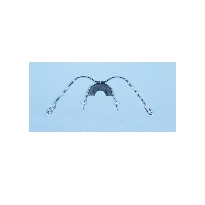 Extraoral facebows with preformed loops and bite plate