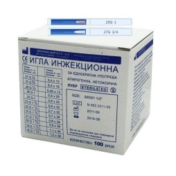 Disposable hypodermic needles, 100 pieces in a pack