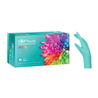 Нитрилни диагностични ръкавици, зелени Vivid Soft touch.