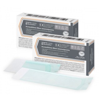 Sterilization pouches 75 to 110 mm. Pack of 100 pieces.